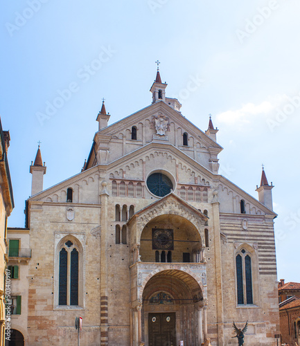 Cathedral of Verona in Romanesque style (1187 - UNESCO world heritage site) - Santa Maria Matricolare, Italy 