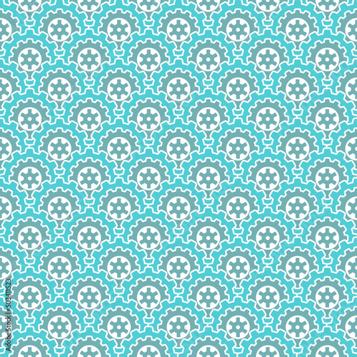 Seamless Pattern: Blue pattern textile decoration background wallpaper