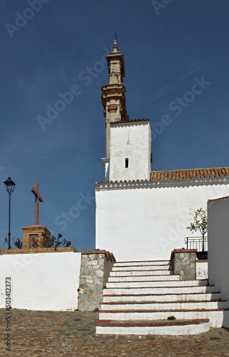 Historic church in Sanlucar de Guadiana, Huelva - Spain 