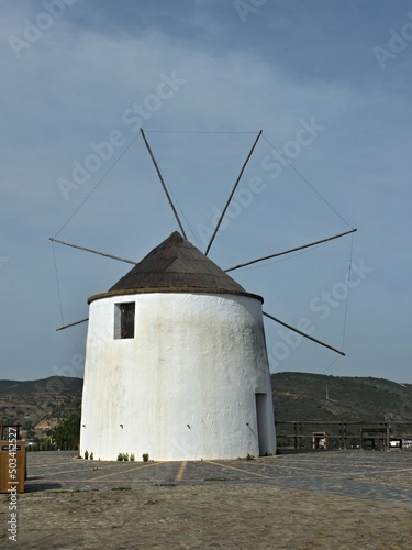 Historic windmill in Sanlucar de Guadiana, Huelva - Spain 