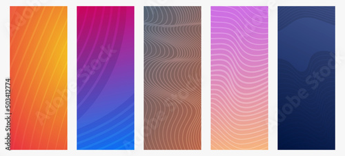 Modern colorful gradient background with wave lines