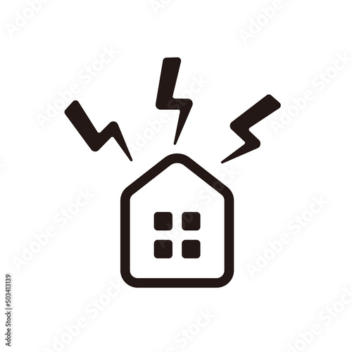 House noise vector icon illustration