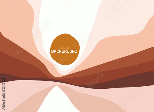 abstract modern art full moon in sand dune with line and curve can be use for notebook cover technology advertisement presentation box art website template vector eps.