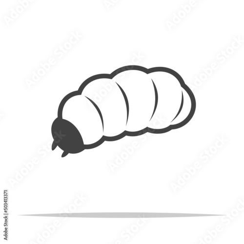 Maggot larvae icon transparent vector isolated