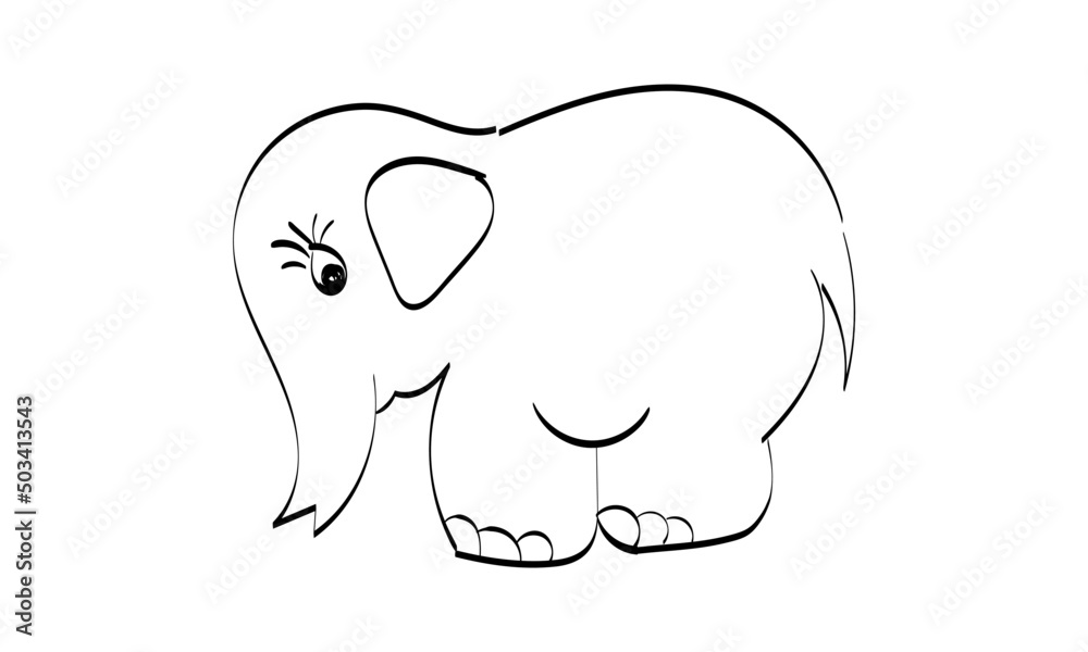 Elephant Vector Art. Use as poster, card, flyer or T Shirt Elephant Vector Art. Use as poster, card, flyer or T Shirt