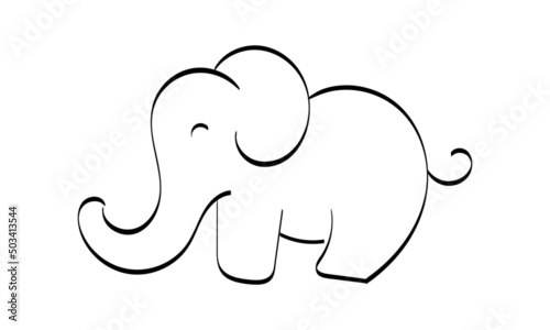 Elephant Vector Art. Use as poster, card, flyer or T Shirt