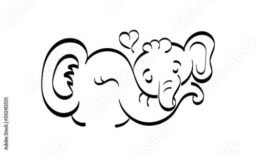Elephant Vector Art. Use as poster, card, flyer or T Shirt