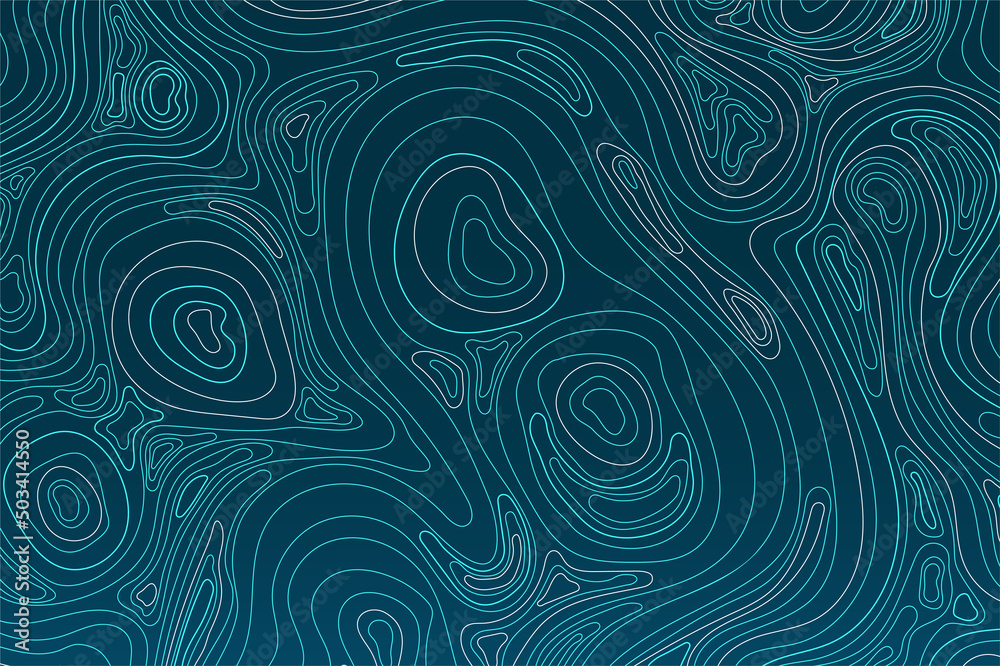 Abstract topographic contour in lines and contours