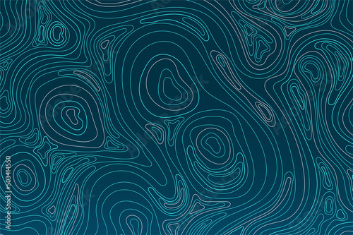 Abstract topographic contour in lines and contours
