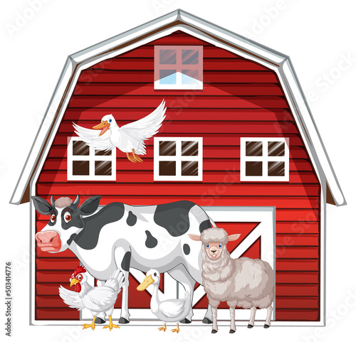 Farming theme with many animals