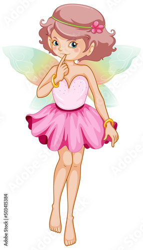 Beautiful fairy girl cartoon character