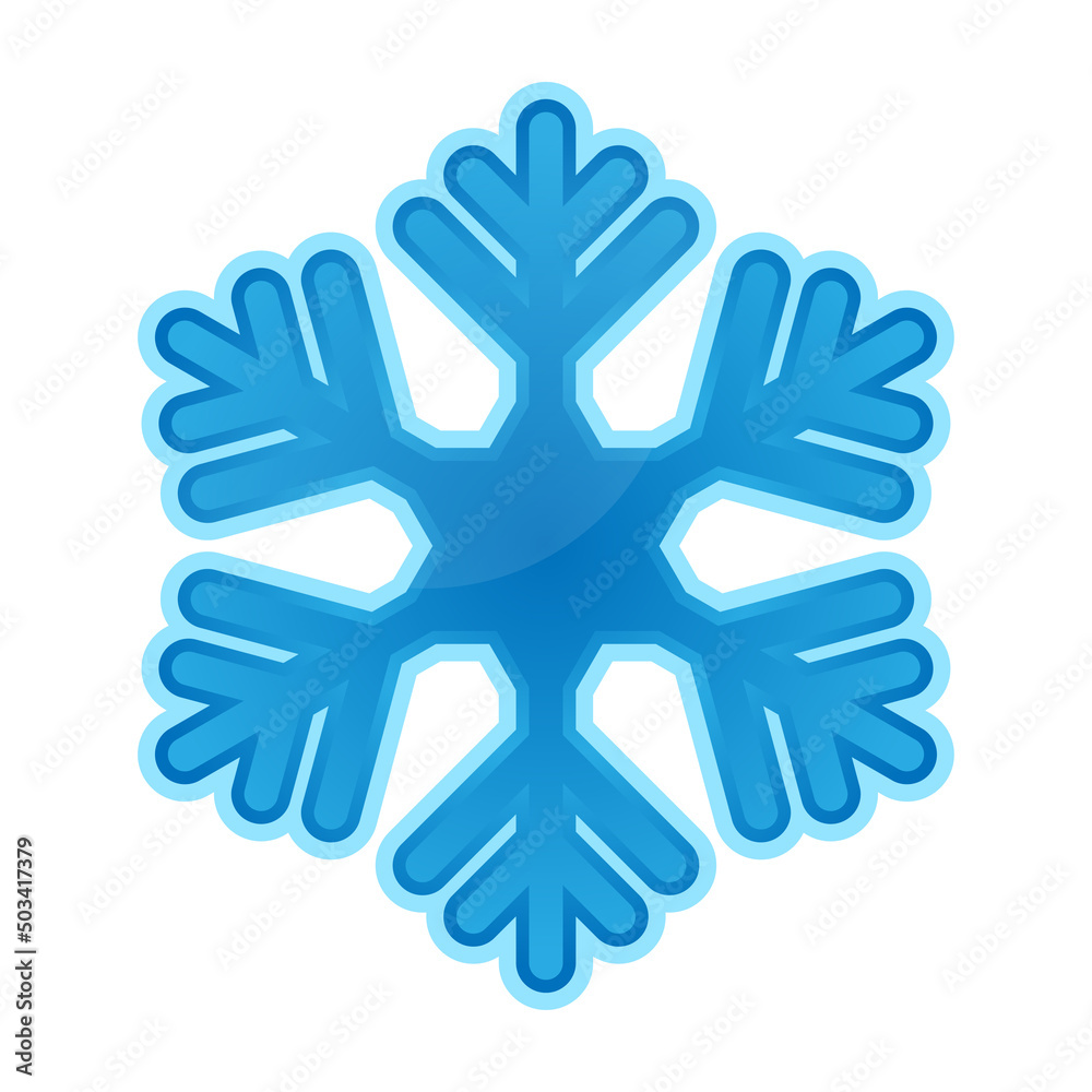 Bright glossy snowflake icon. Vector stock illustration. Bright glossy snowflake icon. Vector stock illustration.