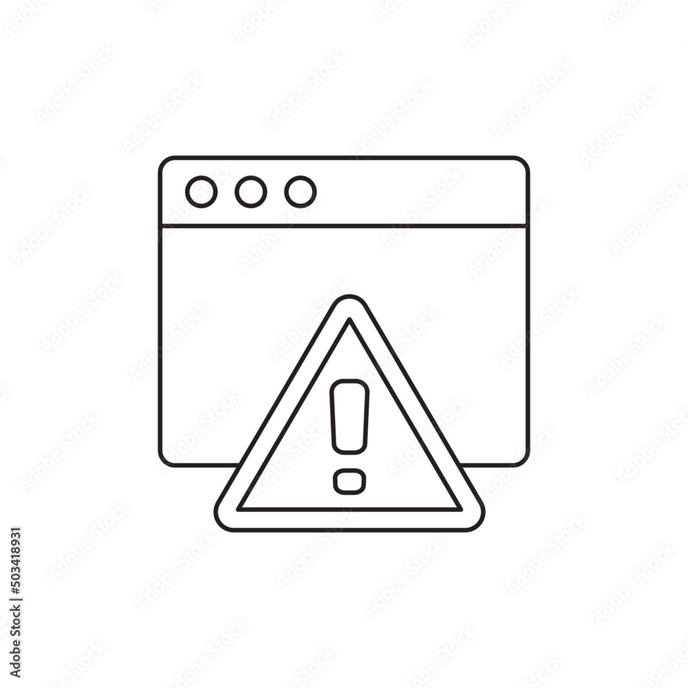 Exclamation mark icon in line style icon, style isolated on white background Exclamation mark icon in line style icon, style isolated on white background