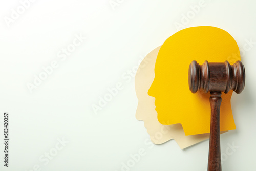 Obraz na plátne Concept of human rights on white background