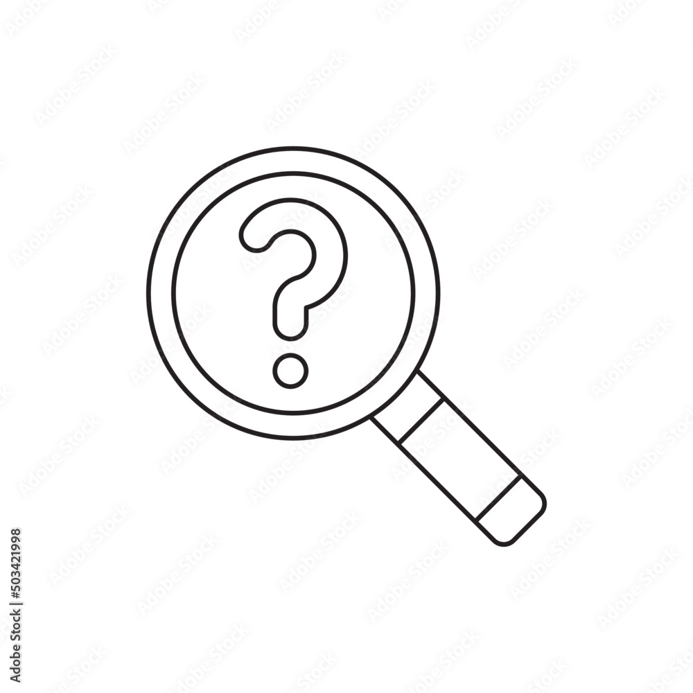 Find problem, search problem icon in line style icon, style isolated on white background Find problem, search problem icon in line style icon, style isolated on white background