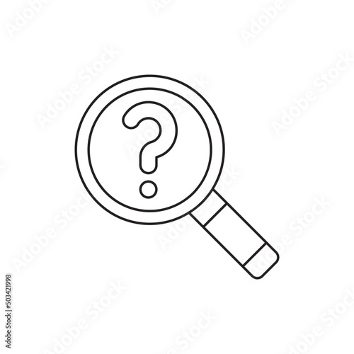 Find problem, search problem icon in line style icon, style isolated on white background