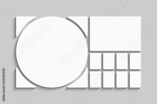 Template collage of ten frames, images, photo