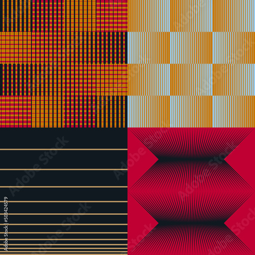 Abstract Minimalist Vector Graphics With Digital Transition Effect Inspired by Brutalist Style