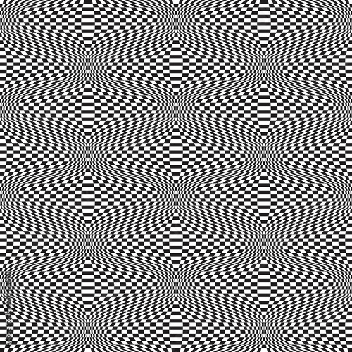 Op-Art Effect Vector Graphics Made With Abstract Geometric Shapes Using Digital Transition Effect
