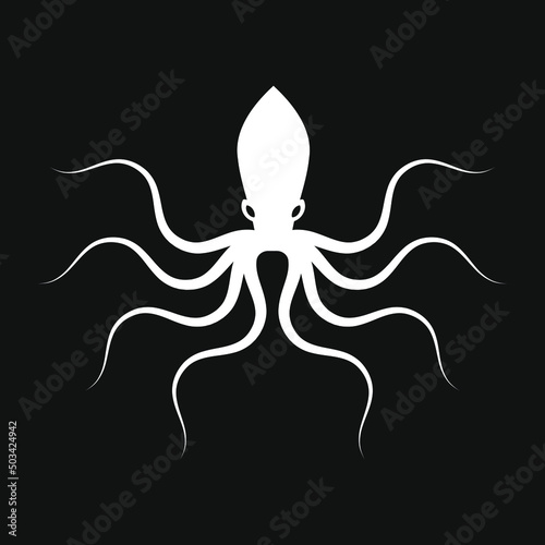 Mountain iconOctopus icon. Vector silhouette illustration image.
. Rock symbol. Vector illustration image.