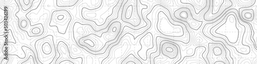 Retro topography map. White geographic contour map. Abstract outline grid.