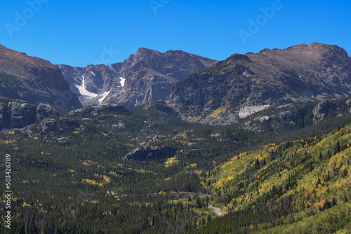 View of Rocky Mountain National Park  Colorado  USA
