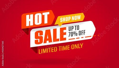 Hot sale 70 percent discount advertisement banner template