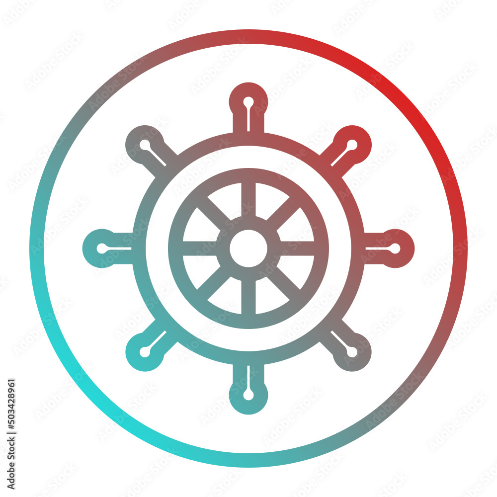 Obraz premium pirate wheel icon