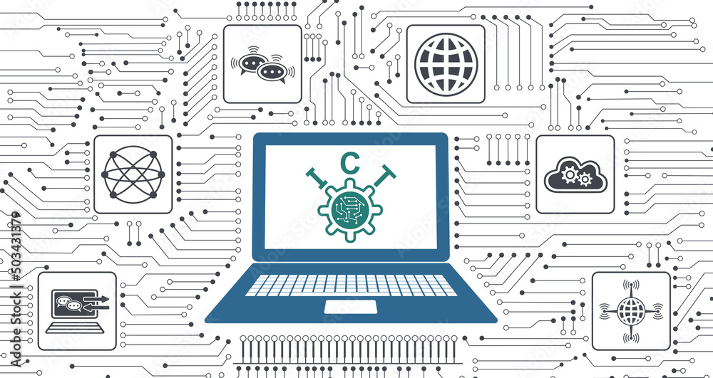 Concept of ict Stock Illustration | Adobe Stock
