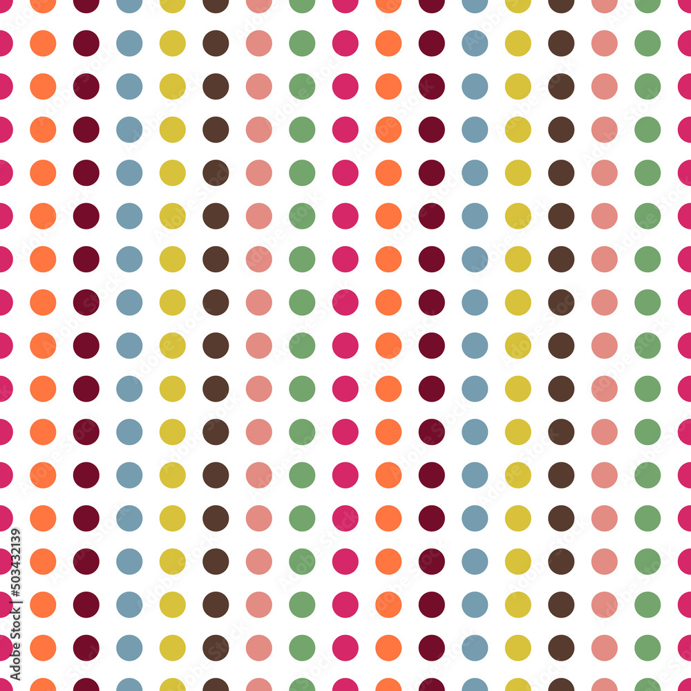 Seamless polka dot vector pattern