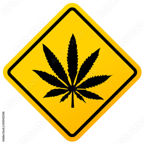 Cannabis vector sign
