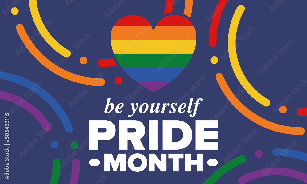 LGBT Pride Month in June. Lesbian Gay Bisexual Transgender. Celebrated annual. LGBT flag. Rainbow love concept. Human rights and tolerance. Poster, card, banner and background. Vector illustration LGBT Pride Month in June. Lesbian Gay Bisexual Transgender. Celebrated annual. LGBT flag. Rainbow love concept. Human rights and tolerance. Poster, card, banner and background. Vector illustration