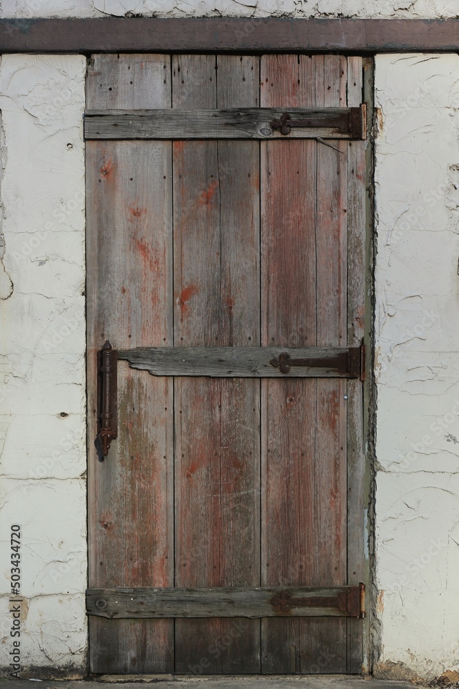 old wooden door in house
