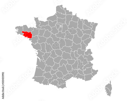 Karte von Morbihan in Frankreich