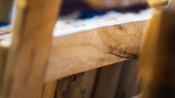 Effet de perspective sur des textures de palettes de bois, servant notamment pour transporter des marchandises