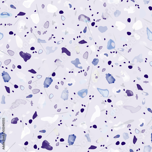 Terrazzo Texture Vector. Flooring Seamless Pattern