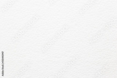 Top view of blank white styrofoam texture surface as background - rough plastic bubble pattern.