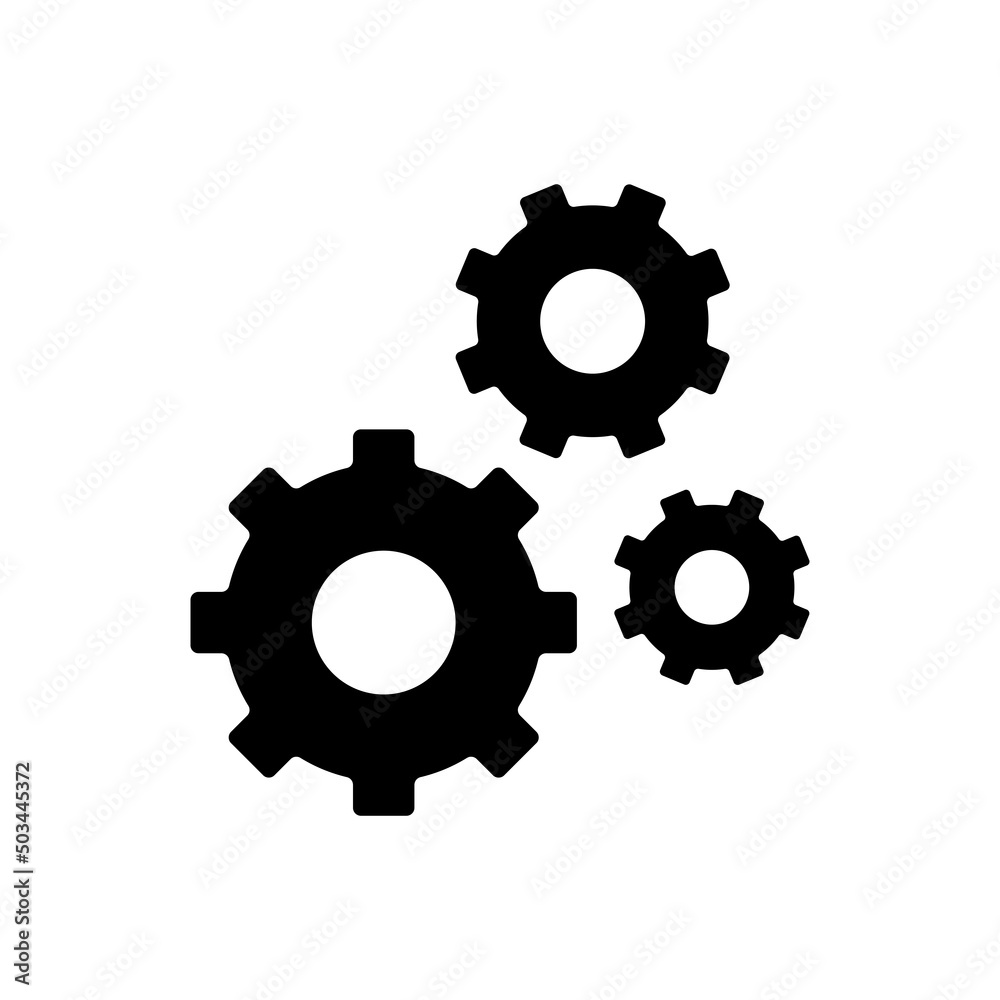 Setting gears simple icon Setting gears simple icon