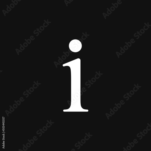 Info icon on grey background