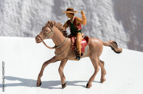 caballo vaquero de plastico.
juguete vintage photo