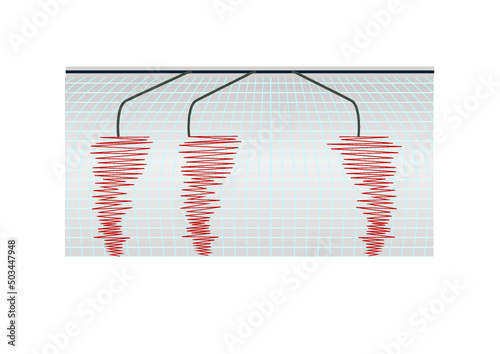 Seismogram earthquake graph