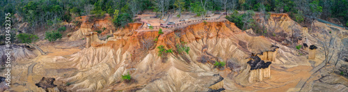 Phae Mueang Phi rock formation or canyon in Phrae province, Thailand photo