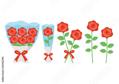 薔薇_赤_セット_カラー