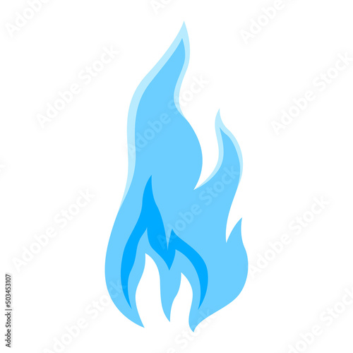 Illustration of natural gas flame. Industrial and business image.