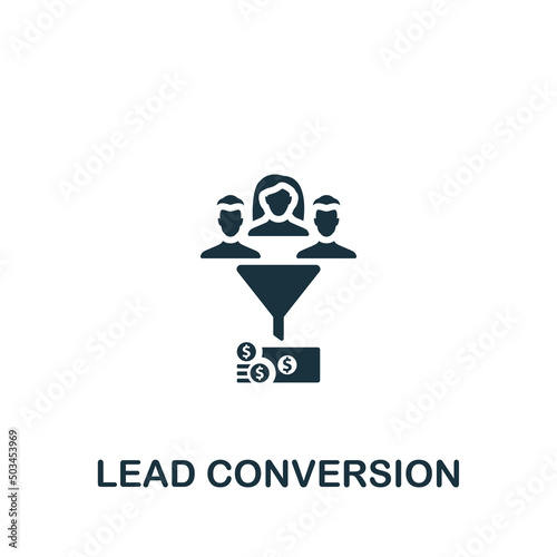 Lead Conversion icon. Monochrome simple Digital Marketing icon for templates, web design and infographics