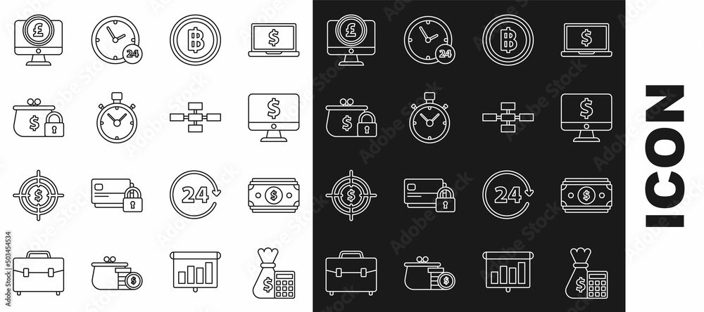 Set Line Money Bag, Hierarchy Organogram Chart, Business Lifebuoy and Light  Bulb with Concept of Idea Icon. Vector Stock Illustration - Illustration of  bank, chart: 275847111