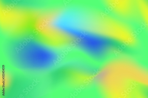 Fluid flow repeating vector background. Abstract liquid wave seamless texture. Colorful soft gradient tileable surface. Green and yellow blurred wallpaper