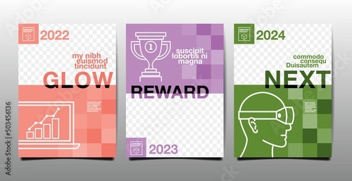 annual report 2022 , 2023, 2024, future, business, template layout design, cover book. vector illustration