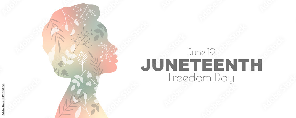Obraz premium Juneteenth Freedom Day banner.