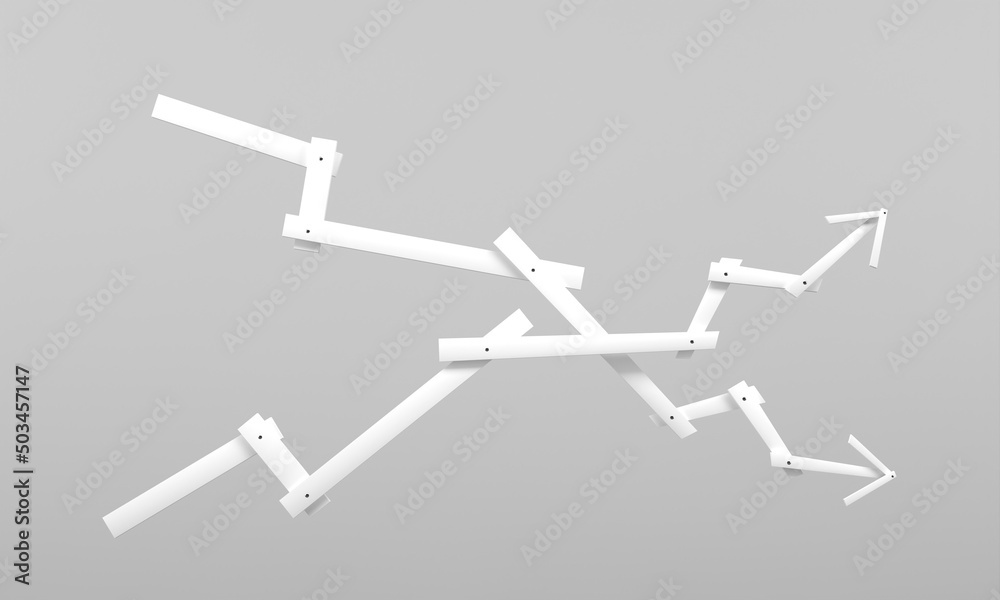 abstract arrow as icon symbol in front of background - 3D Illustration abstract arrow as icon symbol in front of background - 3D Illustration